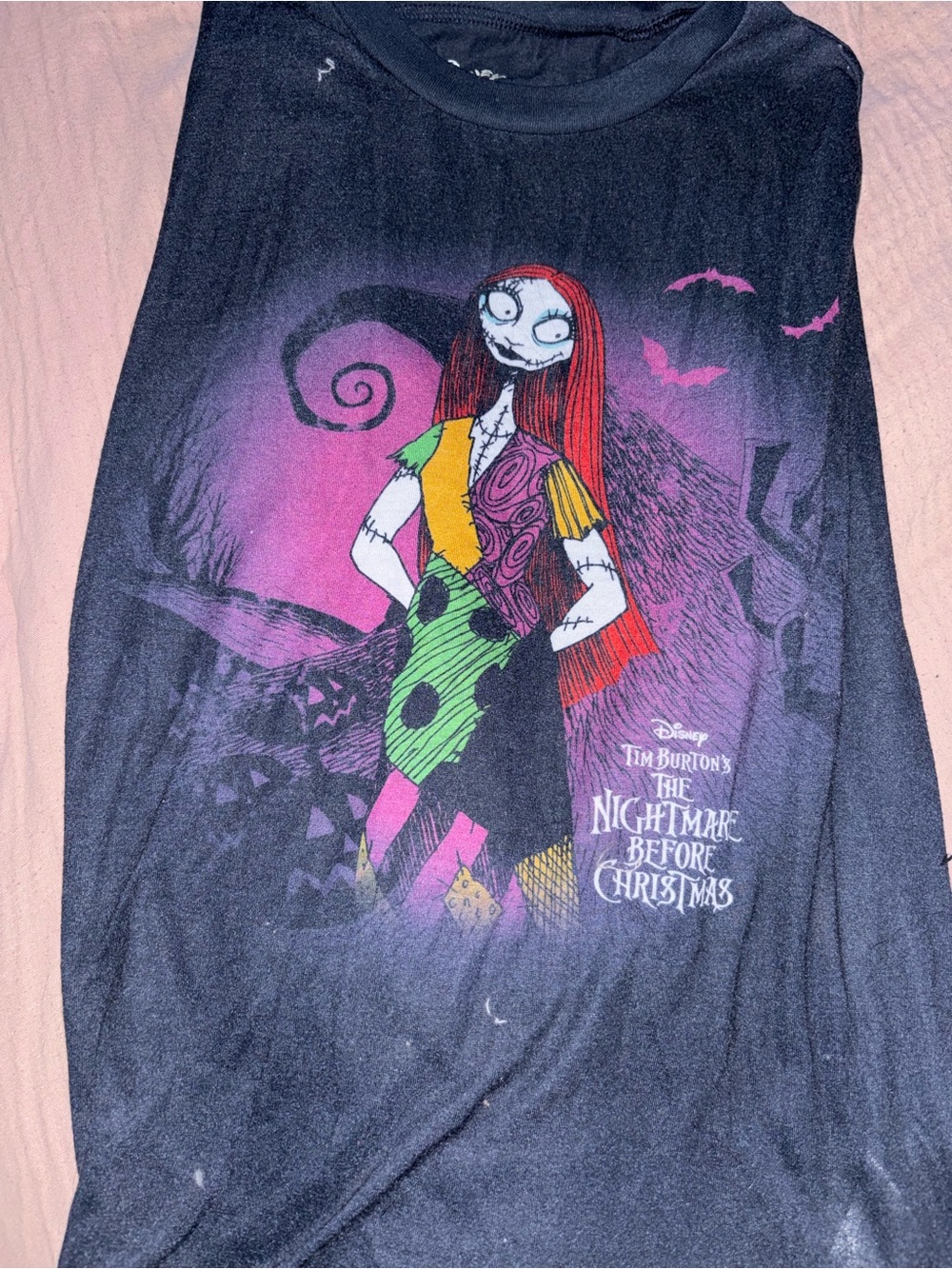 Disney The Nightmare Before Christmas Sally Pajama Top - Black/Purple